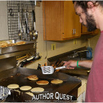Jake prepares pancakes for breakfast
